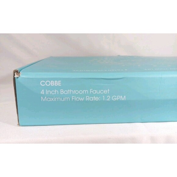 Cobbe Brushed Gold High Arc Bathroom Faucet (CB-11001G) with Drain & H2O Lines - Picture 4 of 5